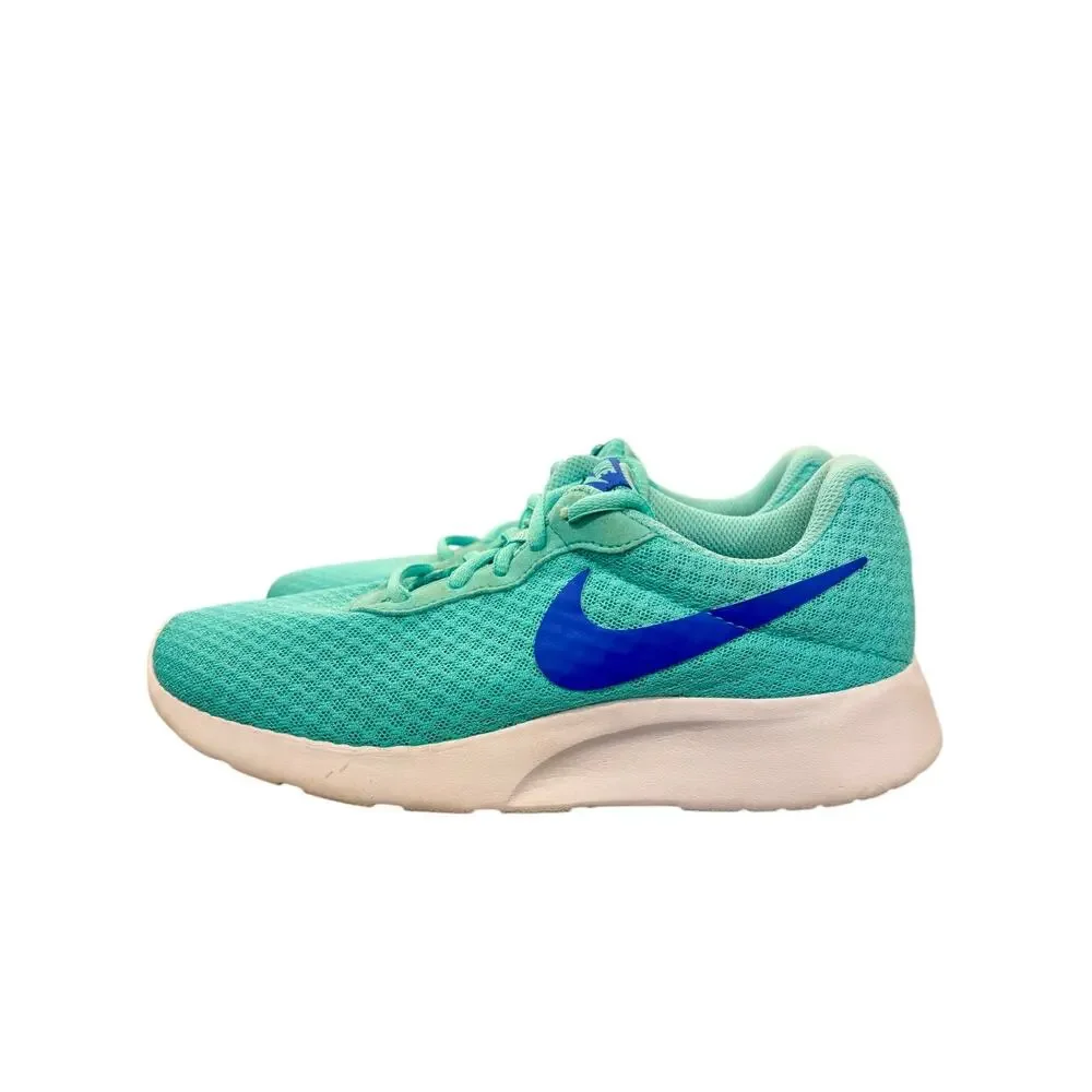 Nike Tanjun Teal Blue Mesh Running Shoes 6.5 Gorpcore Athleisure Sneakers